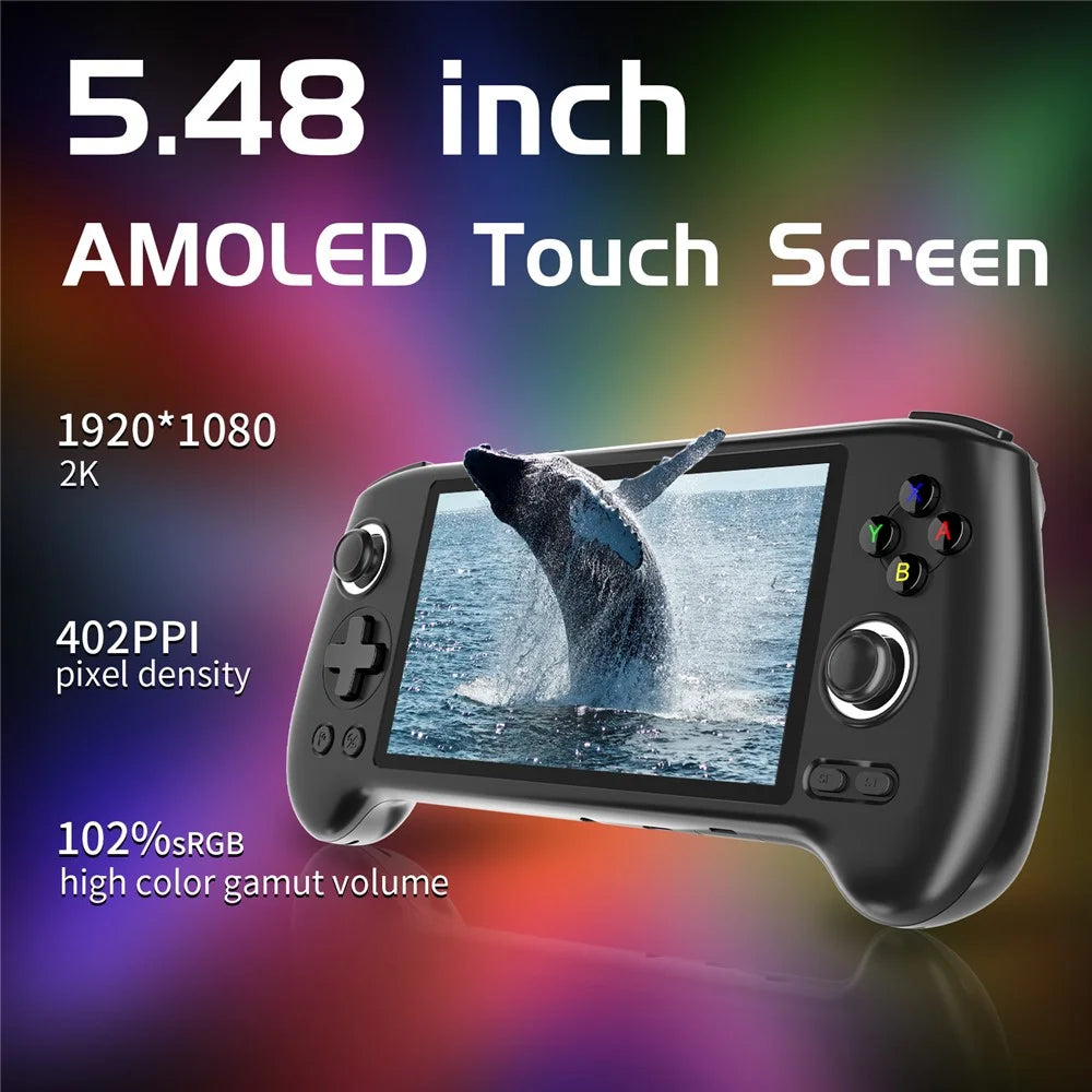 ANBERNIC RG556 8+128G Wireless Gamepad Retro Joystick Game Console, without TF Card and Games (English Version) - Black - 2