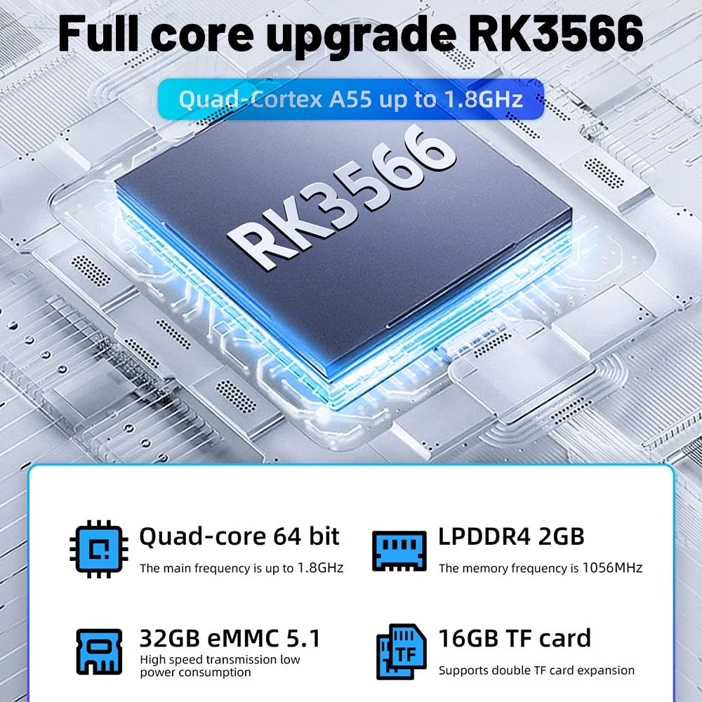 ANBERNIC RG353V 32G Handheld Retro Game Console with 128G TF Card (Built-In 25000 English Games) - Transparent Black - 3