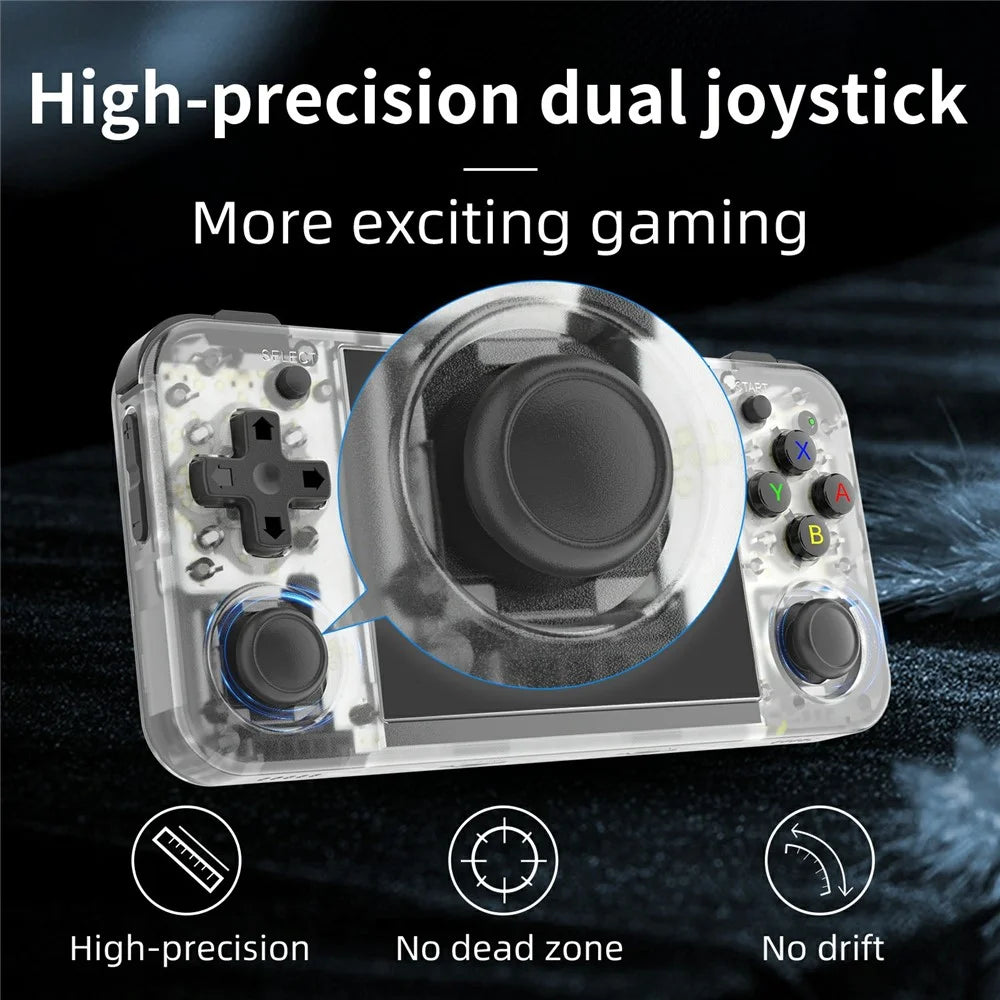 AMPOWN RG35XXH 32G Handheld Game Console Retro Arcade Open Source WiFi Bluetooth-compatible Game Machine - Transparent White - 6