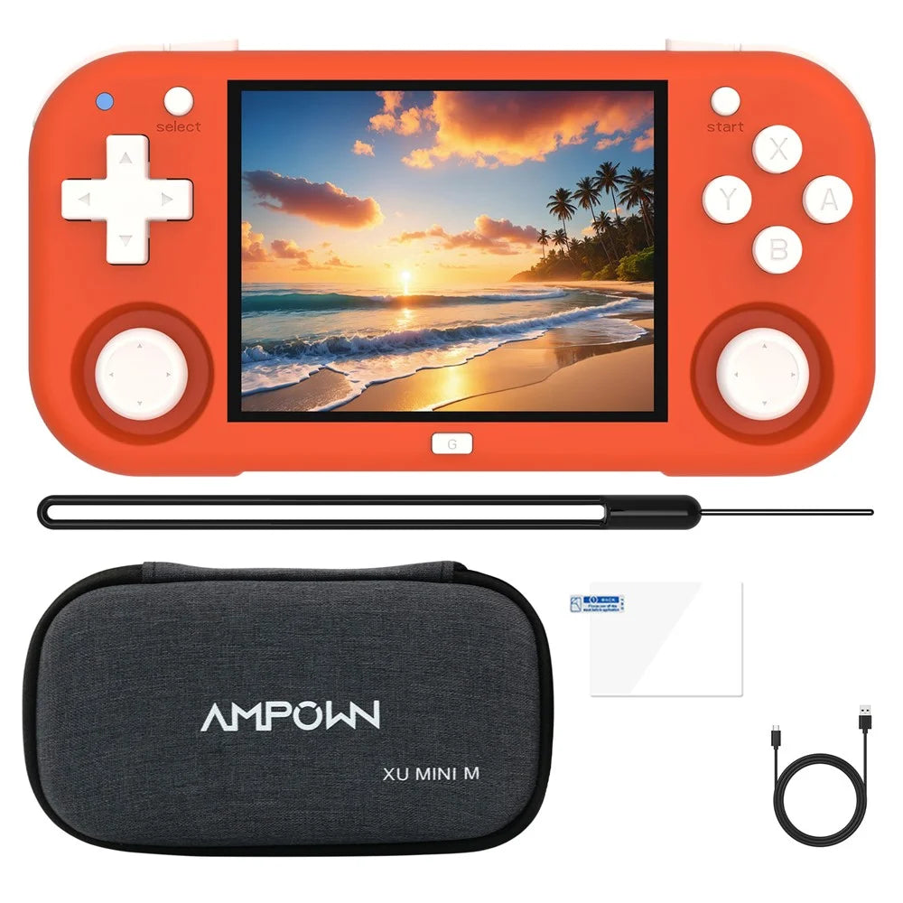 AMPOWN Magicx XU Mini M 128GB Portable Handheld Game Console Open Source High Definition Gaming Machine - Orange - 1