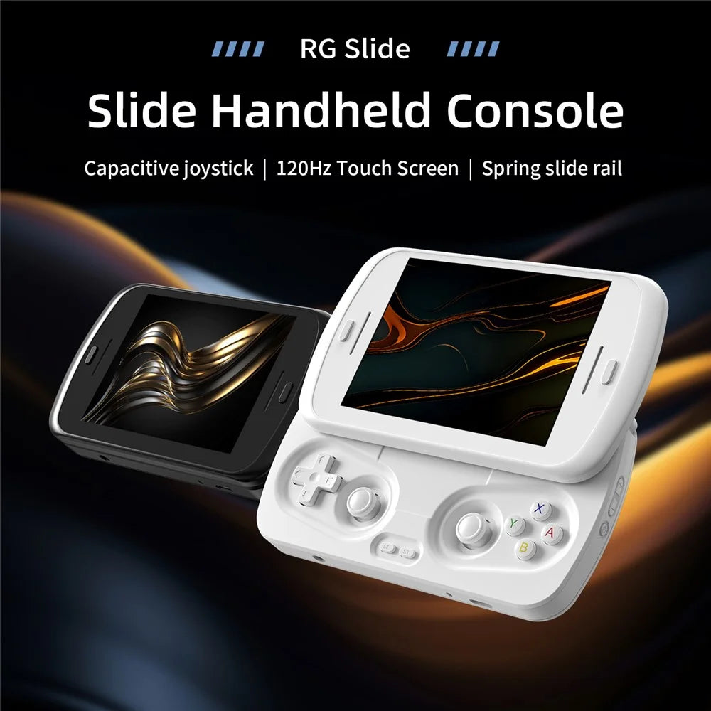 ANBERNIC RG Slide 4.7 Inch Touch Screen Handheld Gaming Console Android 13 AI Powered Retro Gamepad - White - 3