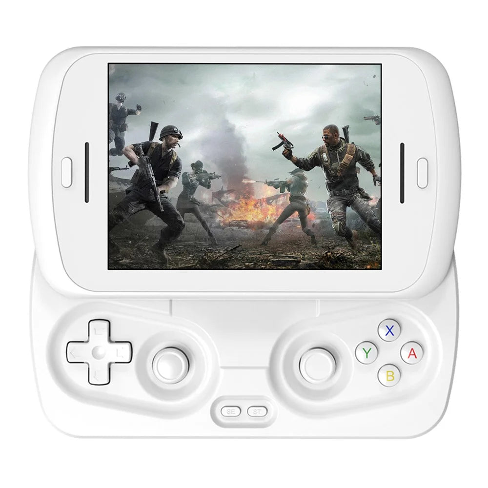 ANBERNIC RG Slide 4.7 Inch Touch Screen Handheld Gaming Console Android 13 AI Powered Retro Gamepad, with 128GB TF Card - White - 1