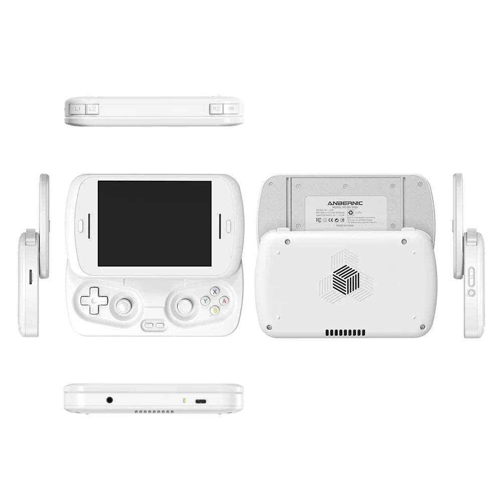 ANBERNIC RG Slide 4.7 Inch Touch Screen Handheld Gaming Console Android 13 AI Powered Retro Gamepad, with 128GB TF Card - White - 2