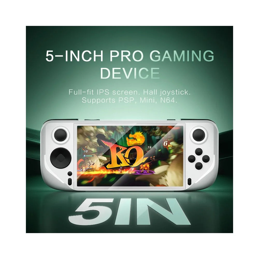 E6 Handheld Game Console 5 Inch Screen Android Dual Player Competitive Gaming Machine with 32GB Card - White - 3