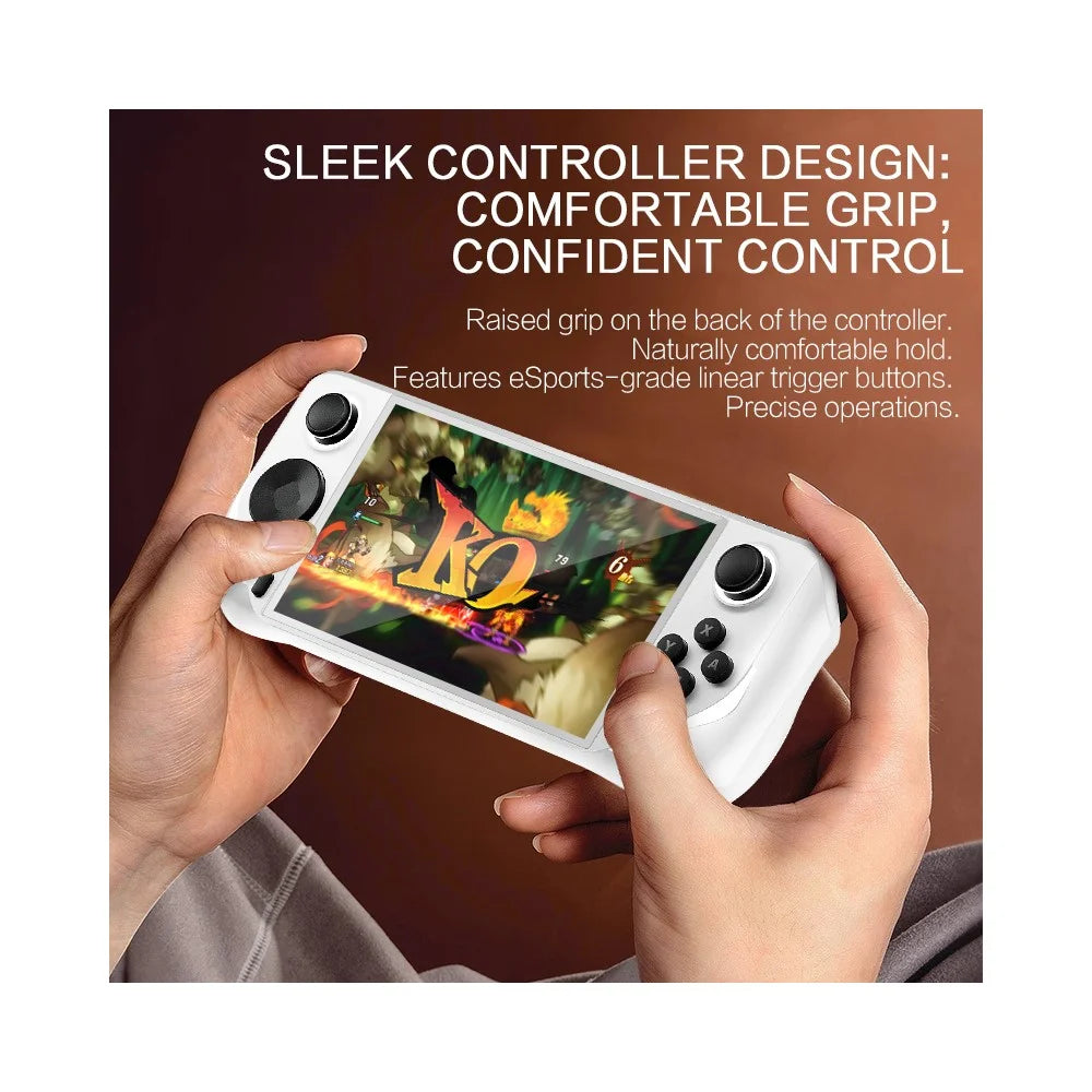 E6 Handheld Game Console 5 Inch Screen Android Dual Player Competitive Gaming Machine with 32GB Card - White - 4