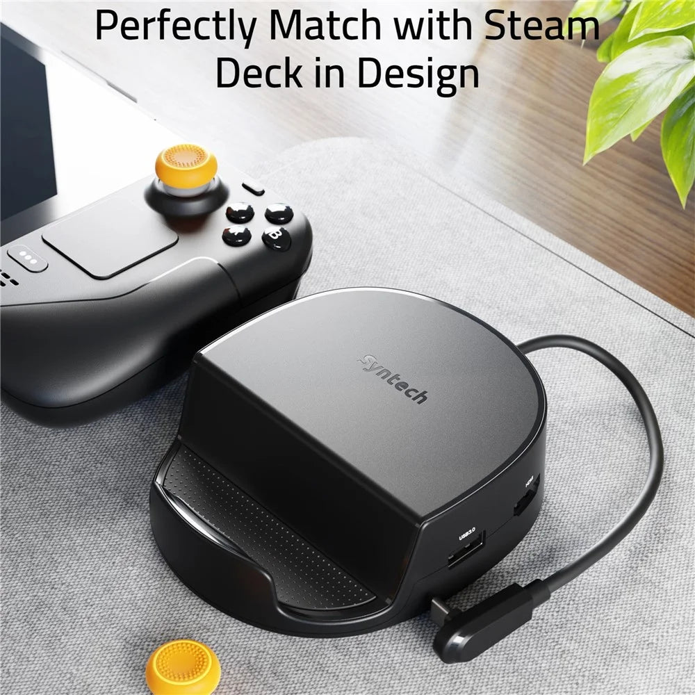 SYNTECH SYNM050 6 in 1 Expansion Docking Station 4K HD / Gigabit Ethernet / USB 3.0 Multi-Port Hub for Game Consoles - 7