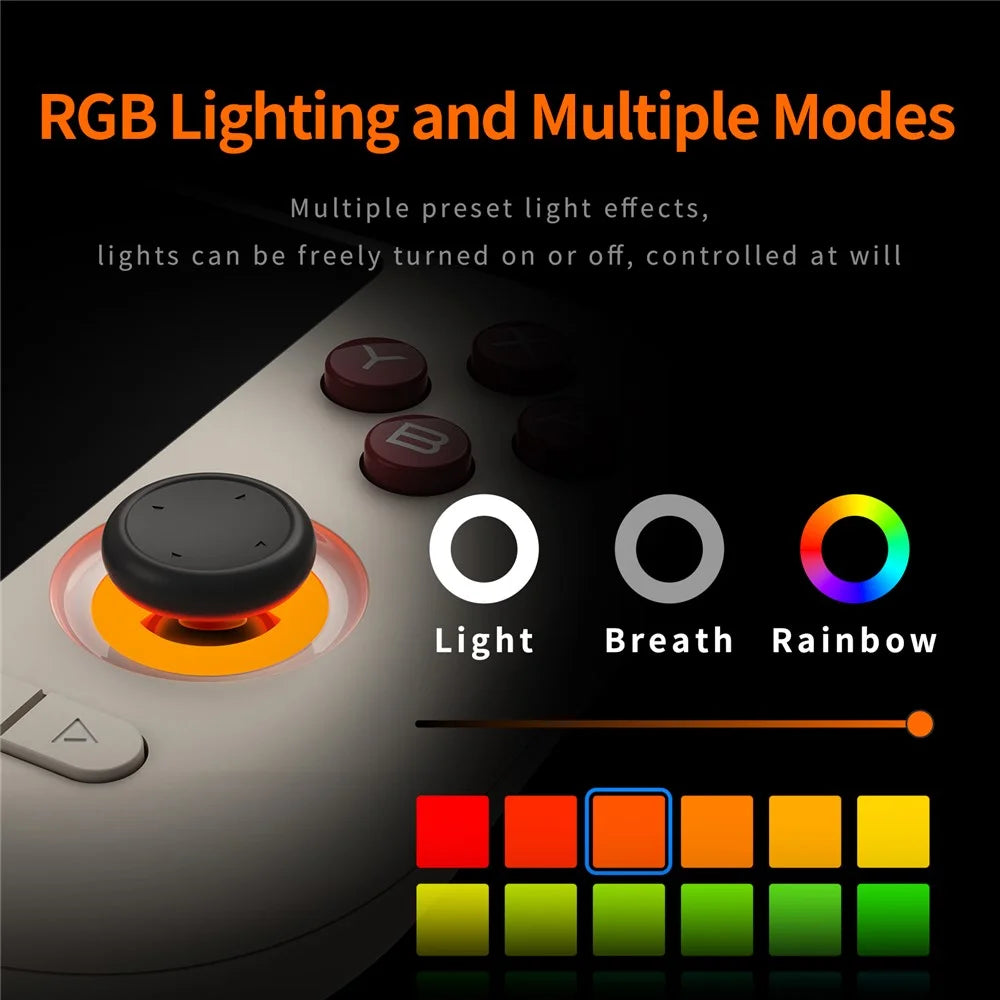 MANGMI AIR X Retro Handheld Game Console with 128G TF Card, 4GB+64GB 5.5 Inch IPS Display Android 14 Gaming Device - Grey - 7