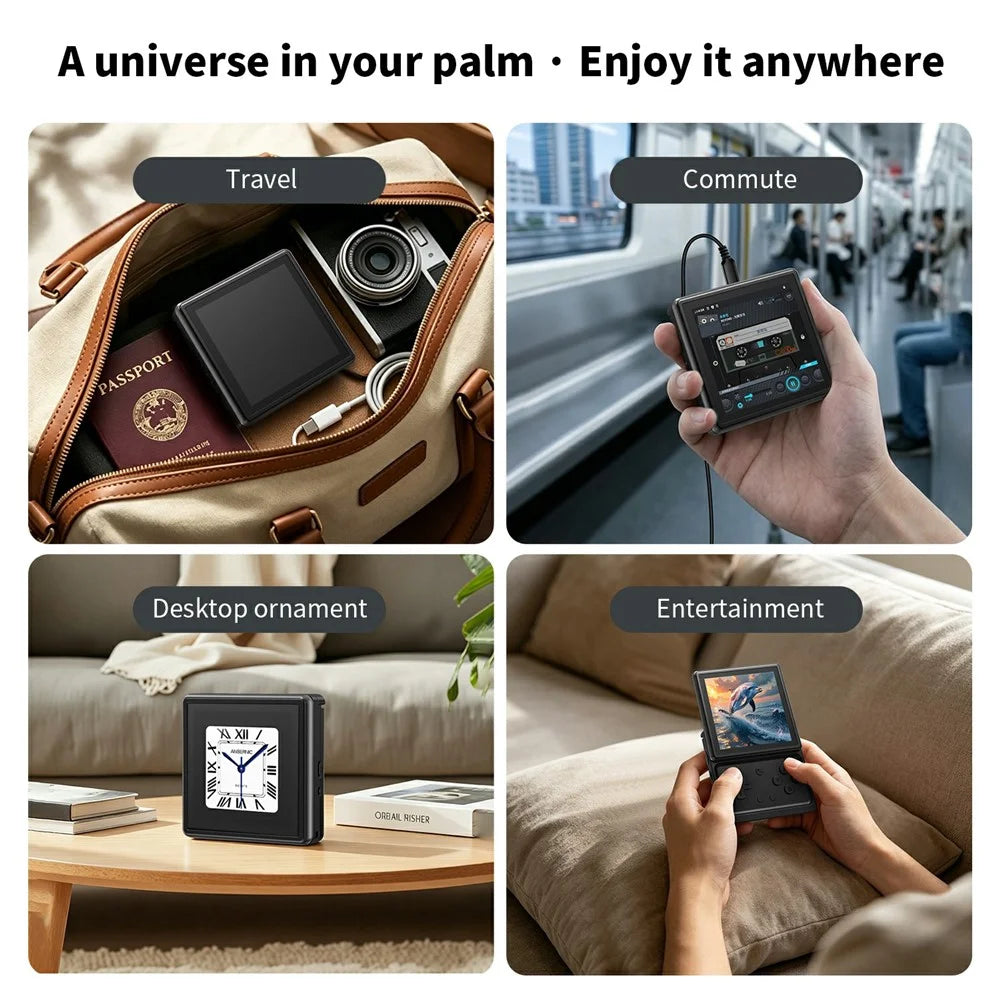 ANBERNIC RG Rotate Handheld Game Console 3.5 Inch Touchscreen Android 12 Portable Retro Gaming Device with Rotating Screen - Black - 5