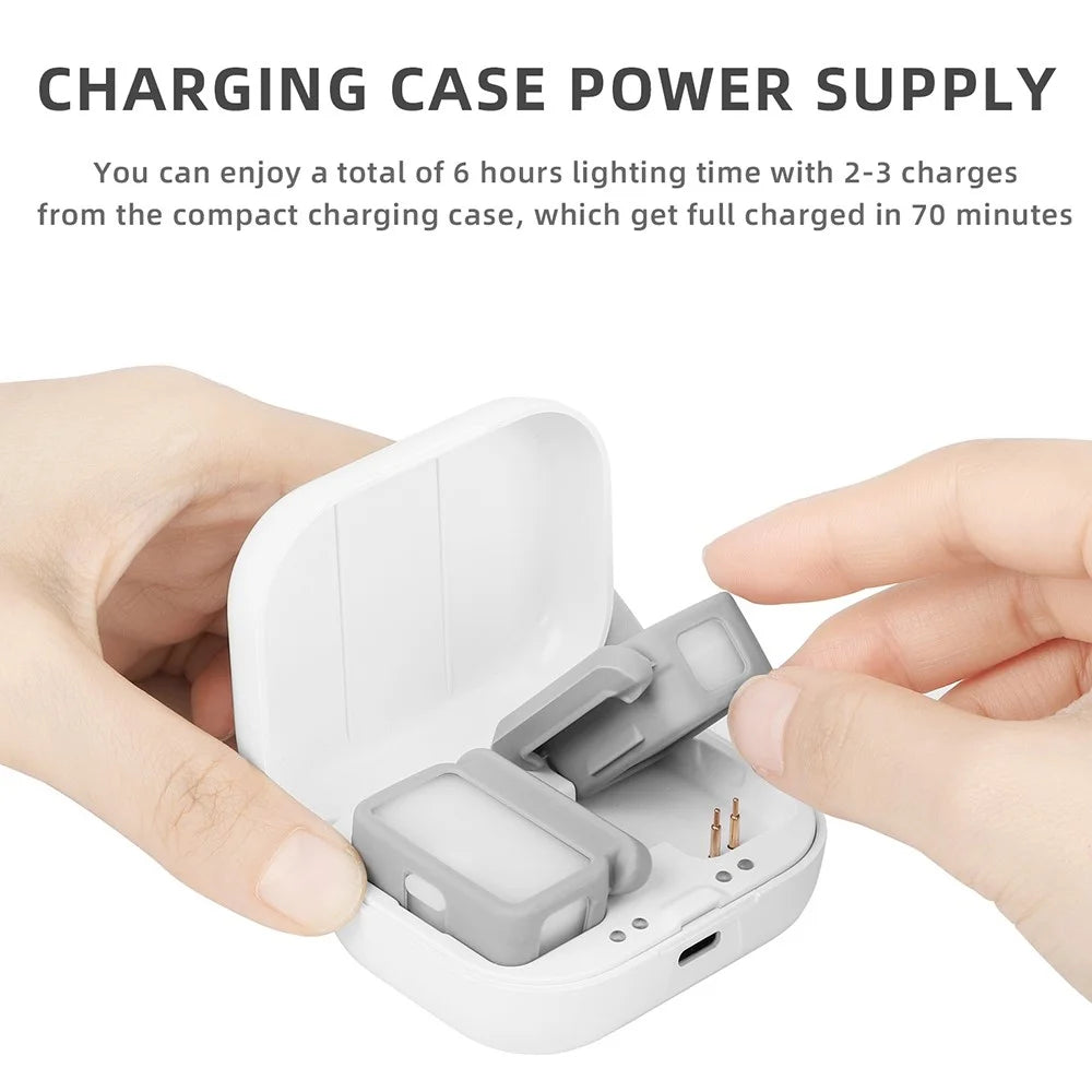 SUNNYLIFE L375 for DJI OM 5/4/SE Gimbal Handheld Stabilizer Two-way Fill Light Vlog Video Recording LED Lamp with Charging Case - 4