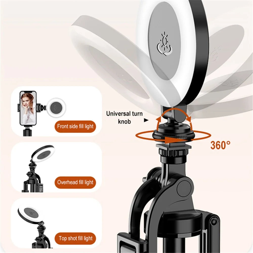 D07 3 Color 9 Level Dimmable Portable Fill Light for Selfie Photography Live Streaming - 3