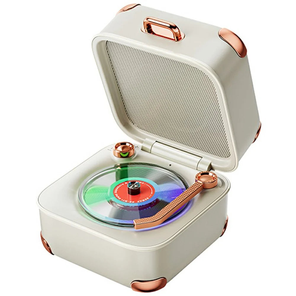 REMAX RB-M71 Portable Wireless Bluetooth-compatible Speaker Retro Suitcase Design Stereo Sound Speaker - Beige - 1