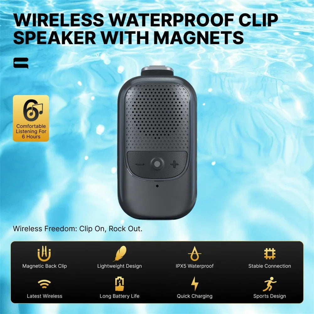 M3 Outdoor Sports Wireless Bluetooth-compatible Speaker Portable Wearable Mini Subwoofer with Magnetic Clip - 5
