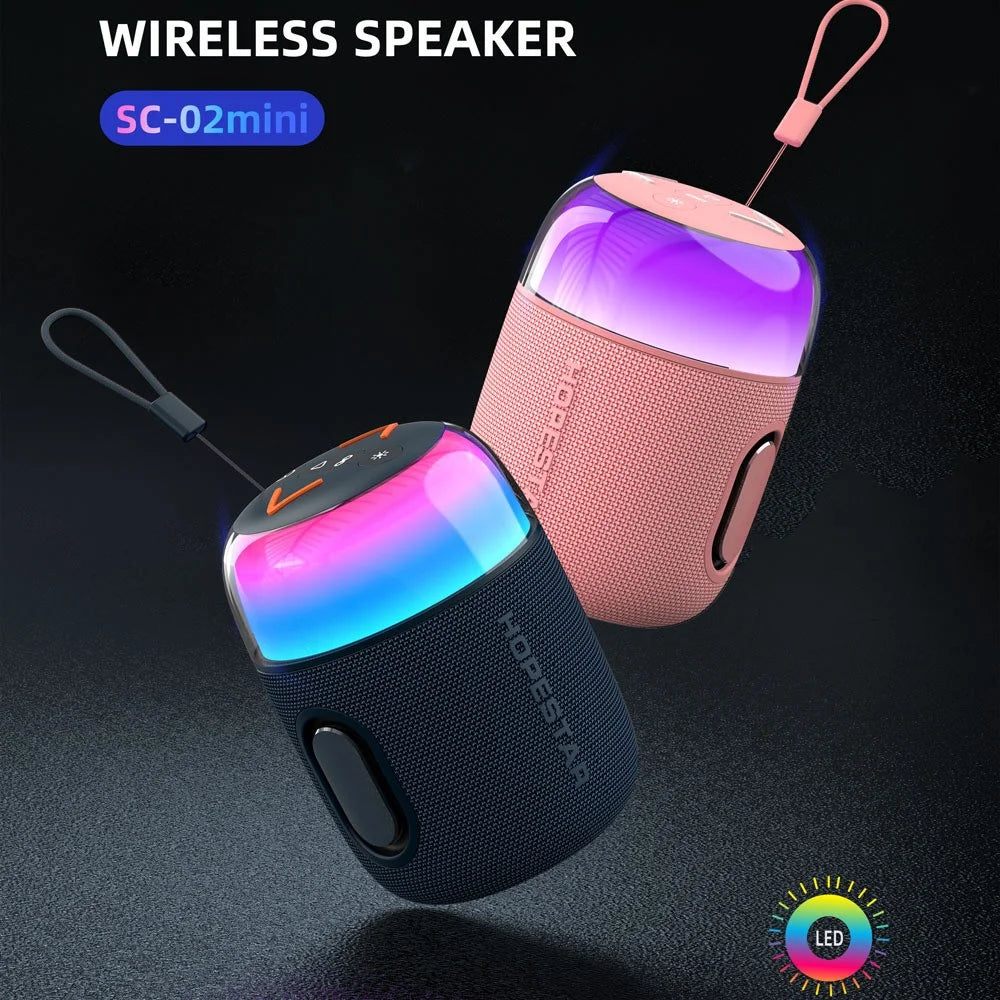 HOPESTAR SC-02mini 10W Portable Wireless Bluetooth-compatible Speaker with RGB Light - Black - 3