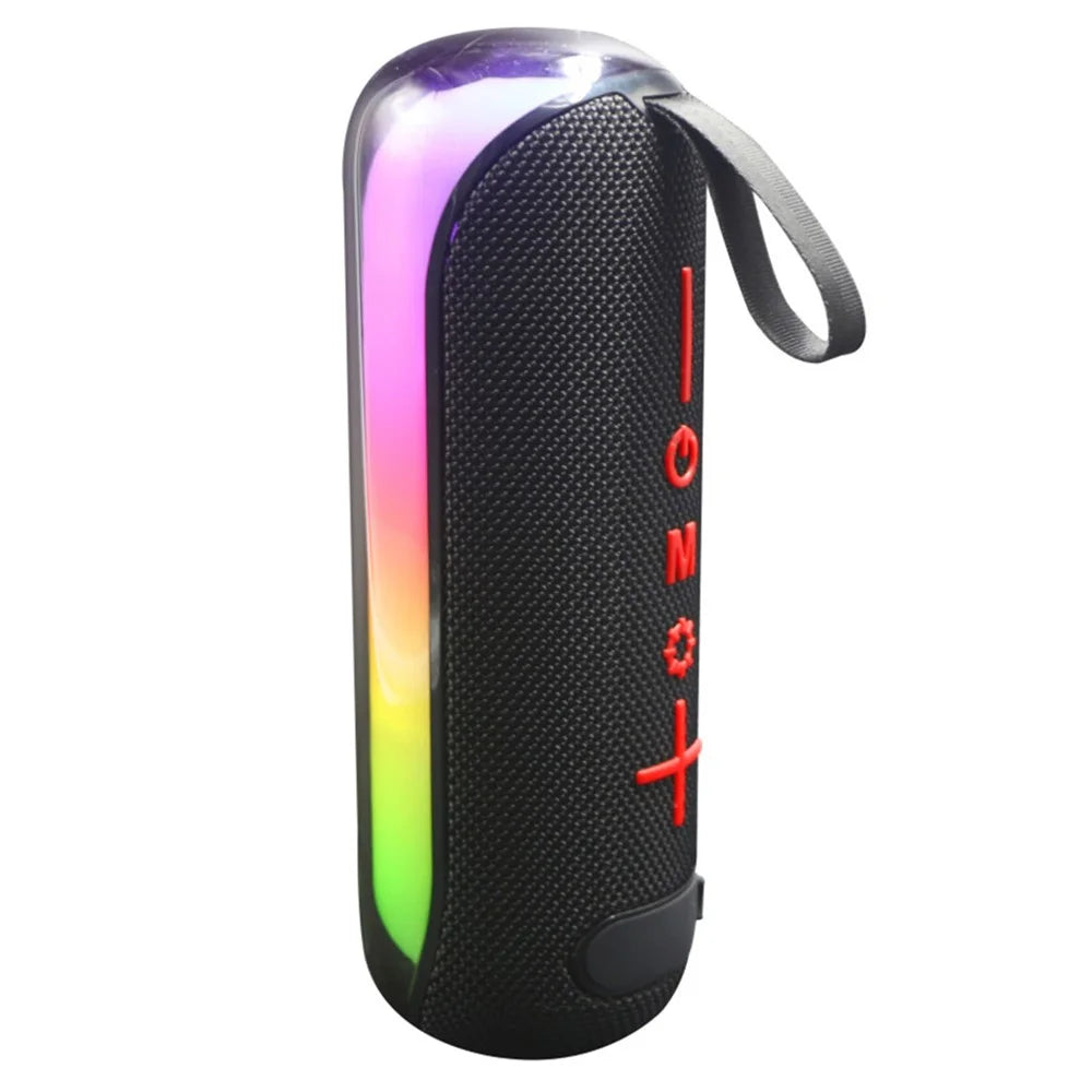 T&G TG-384 Mini Portable Bluetooth-compatible Speaker RGB Light Wireless Music Subwoofer Support TF / U-disk - Black - 1