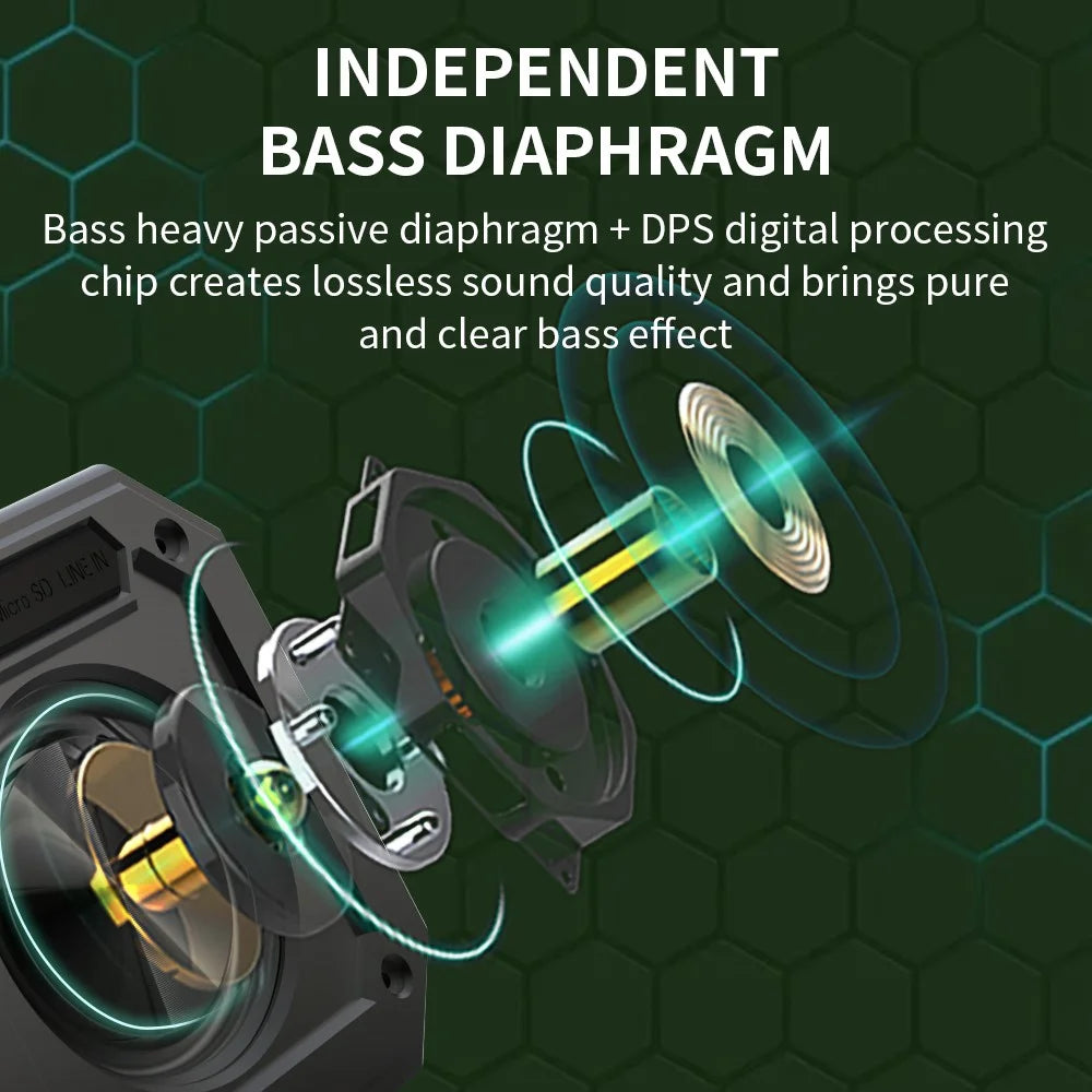 CYBORIS X1S Magnetic Bluetooth-compatible Speaker for Golf Cart Waterproof Subwoofer Built-In Mic - 6