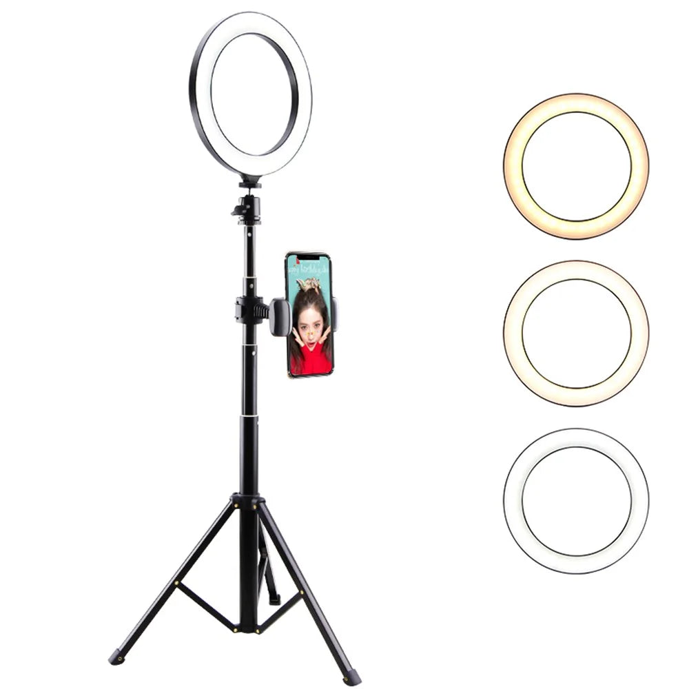 LATZZ T9 Ring Photography Fill Light with Tripod and Phone Bracket - 1