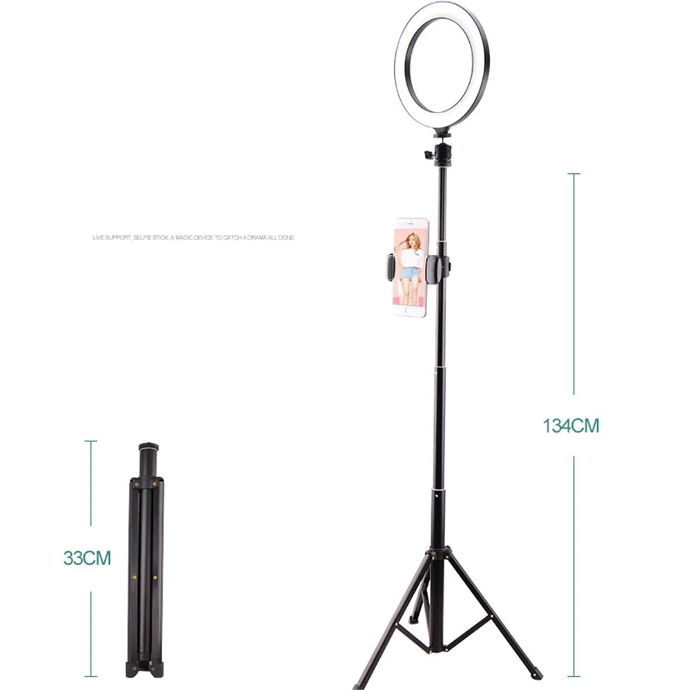 LATZZ T9 Ring Photography Fill Light with Tripod and Phone Bracket - 4