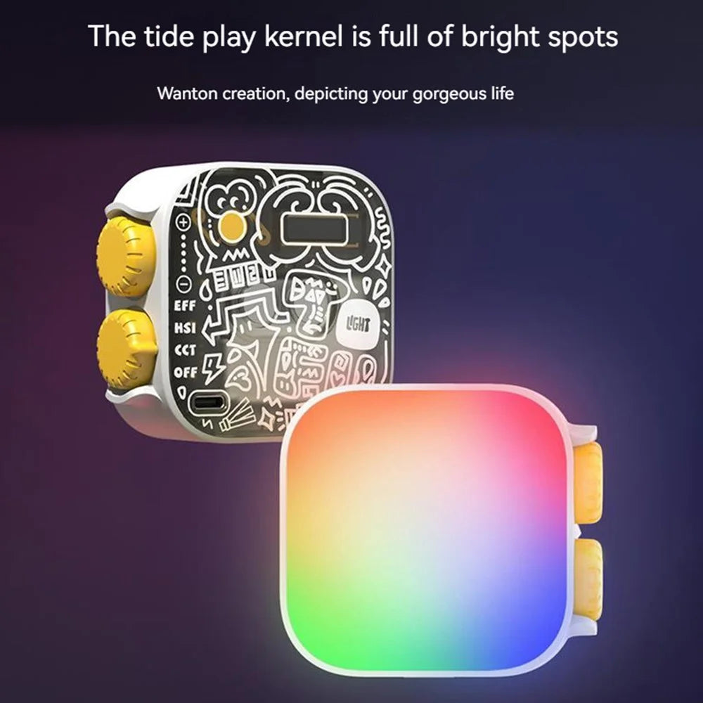 XIAOMIYOUPIN FUNSNAP Portable Pocket Full Color RGB LED Camera Lamp Live Video Photography Fill Light - 2