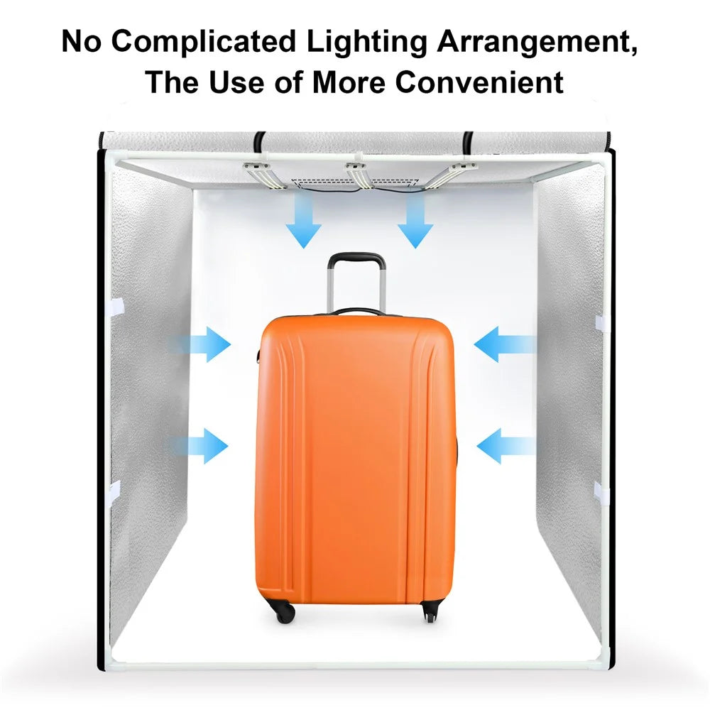 PULUZ PU5083 80W High Brightness LED Panel 80cm Photo Light Box with 3 Color Backgrounds - EU Plug - 7