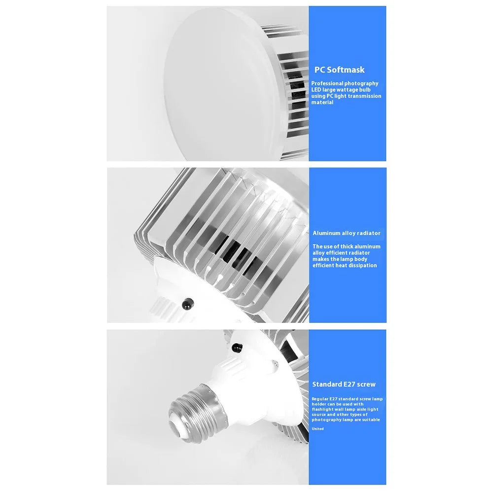 2 Sets Photography Studio Lights 3 Color Temperature 5070 LED Softbox Lighting Kit with Remote Controller - US Plug - 6