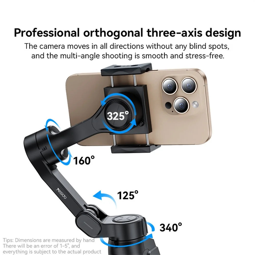 YESIDO SF27 Outdoor Video Shooting 4 Modes Foldable 3 Axis Handheld Gimbal Stabilizer for Smartphones - 7