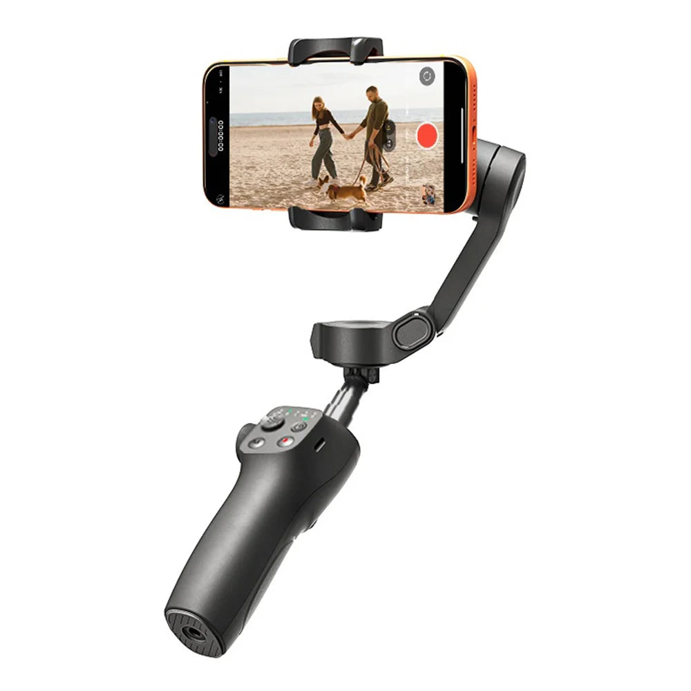 FUNSNAP CM9 3-Axis Handheld Gimbal Stabilizer AI Smart Tracking Anti-shake Camera Phone Stabilizer for Live Streaming - Black - 1