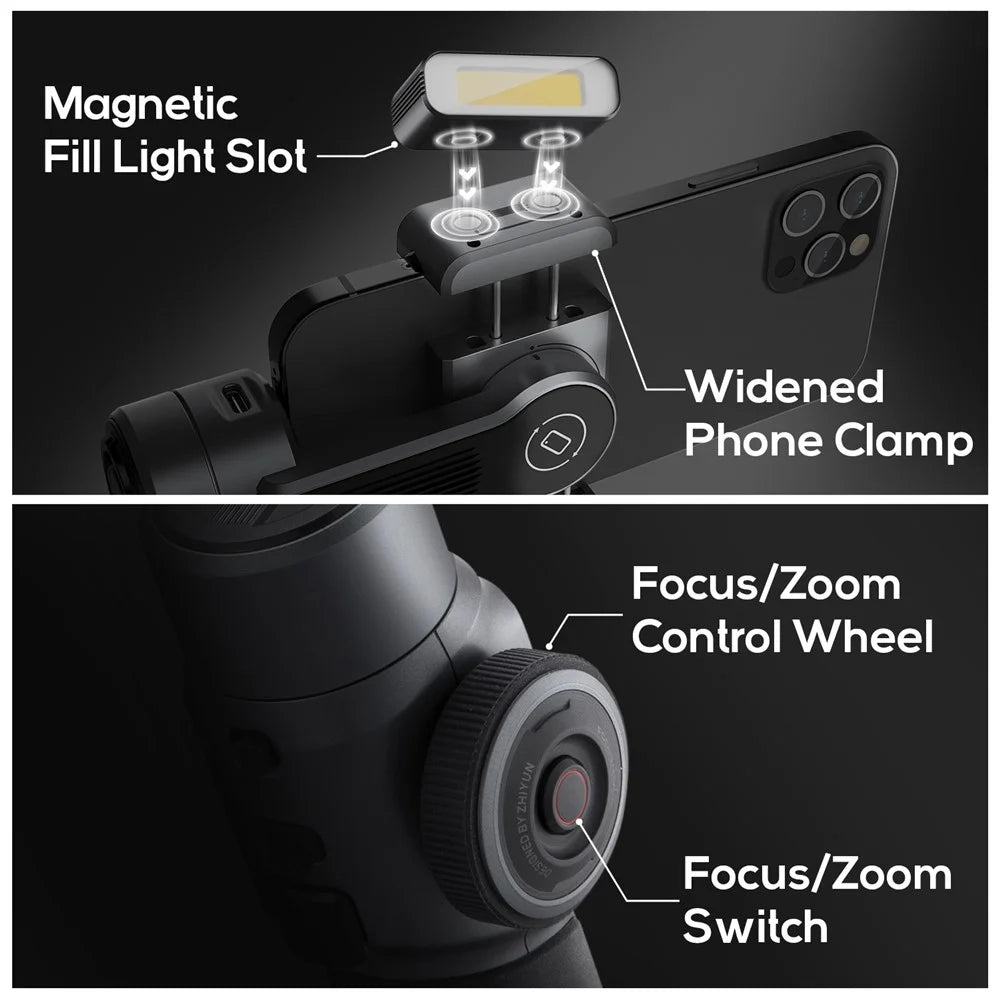 ZHIYUN SMOOTH 5 3-Axis Anti-shake Mobile Phone Handheld Gimbal Holder Live Streaming Stabilizer Photography Bracket with Tripod - Standard Version - 3