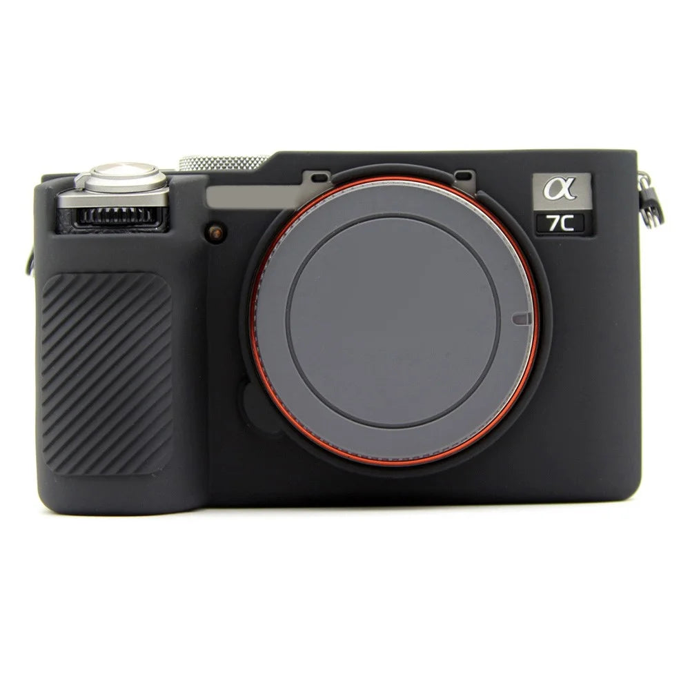 For Sony A7CR / A7C II Anti-Slip Silicone Protective Case Dust-Proof Camera Cover - Black - 1