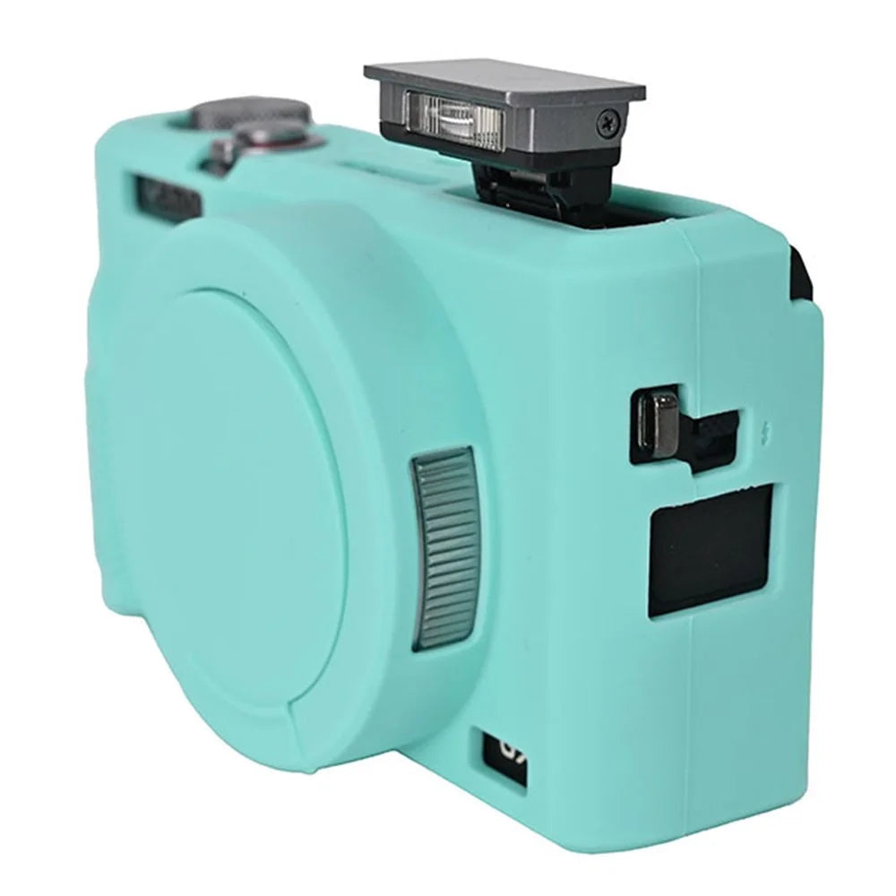 For Canon G7 X Mark III Protective Case Dust-Proof Silicone Camera Cover - Mint Green - 5