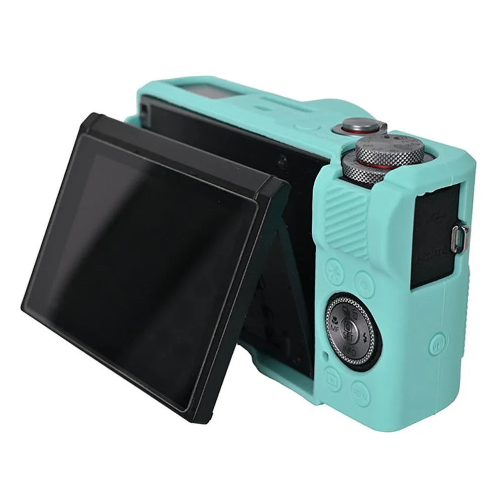 For Canon G7 X Mark III Protective Case Dust-Proof Silicone Camera Cover - Mint Green - 6