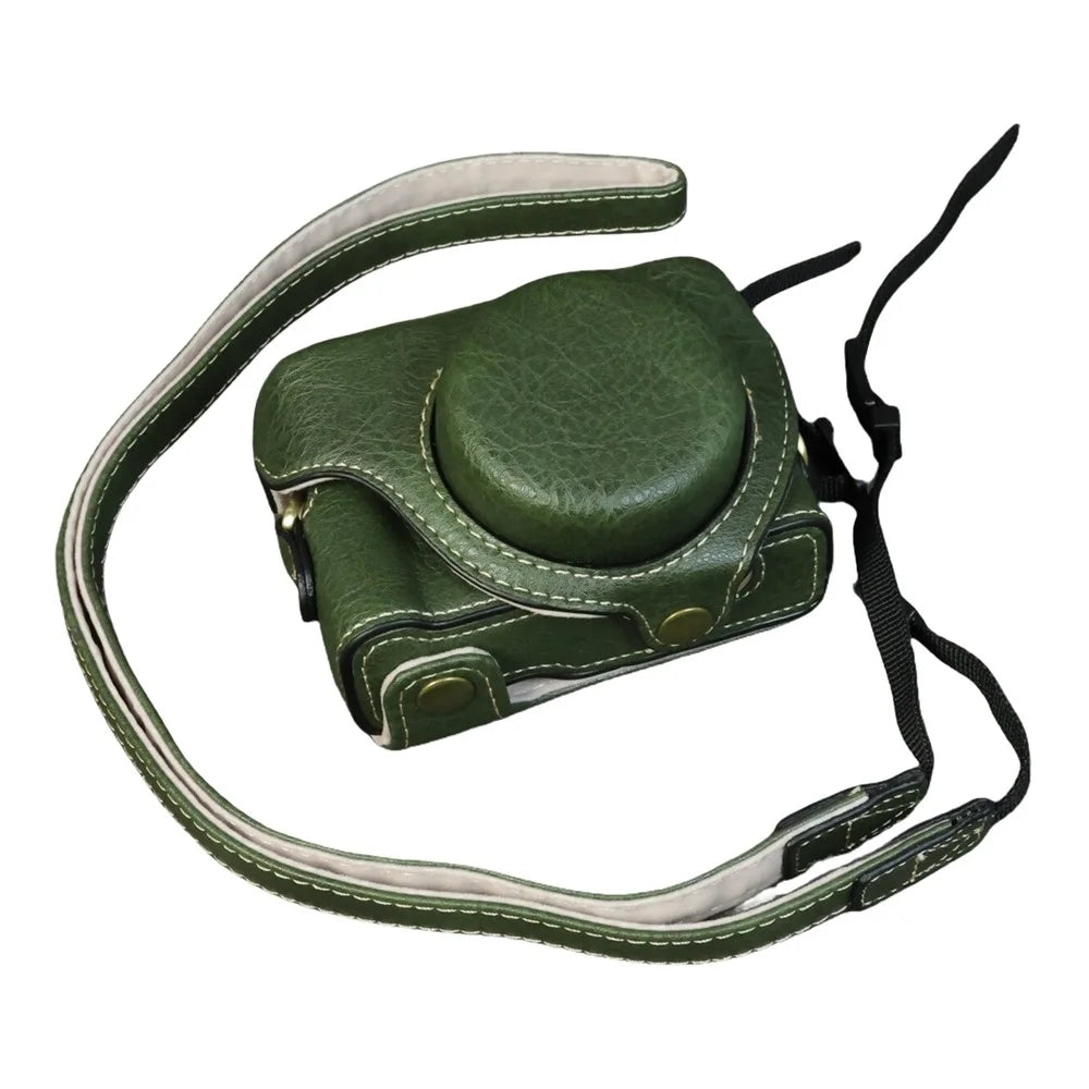 For Sony ZV-1F / ZV-1 Mark II Camera Case Portable Leather Camera Protective Cover Without Battery Opening - Green - 6