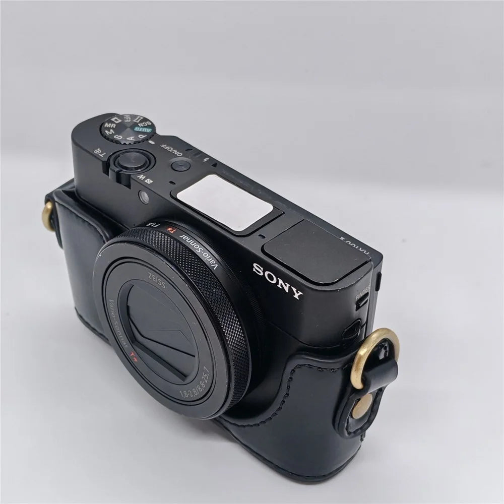 For Sony RX100 / RX100M2 / RX100M3 / RX100M4 / RX100M5 / RX100M6 Camera Case Detachable Soft Interior Lining Protective Cover - Black - 5