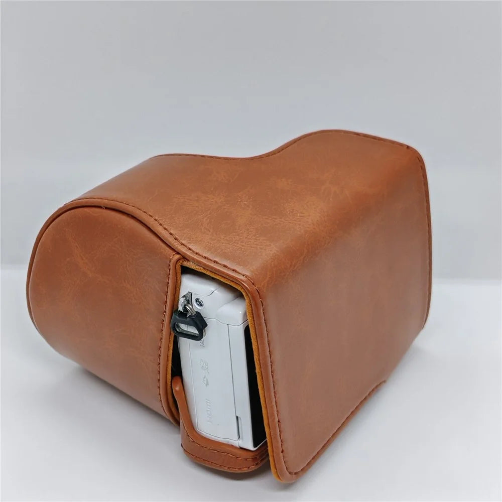 Retro Leather Case Camera Bag for Sony A5000 / A5100 / NEX3N PU Camera Protective Cover with Shoulder Strap - Brown - 6