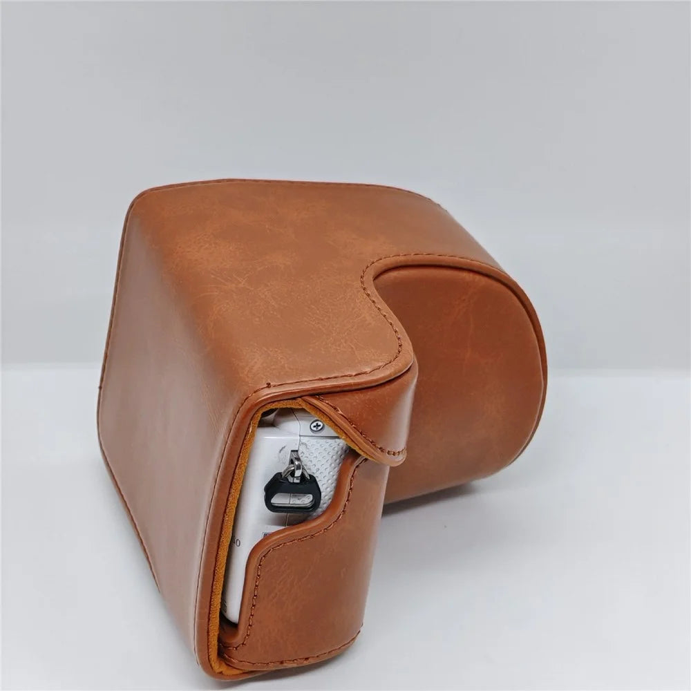 Retro Leather Case Camera Bag for Sony A5000 / A5100 / NEX3N PU Camera Protective Cover with Shoulder Strap - Brown - 7