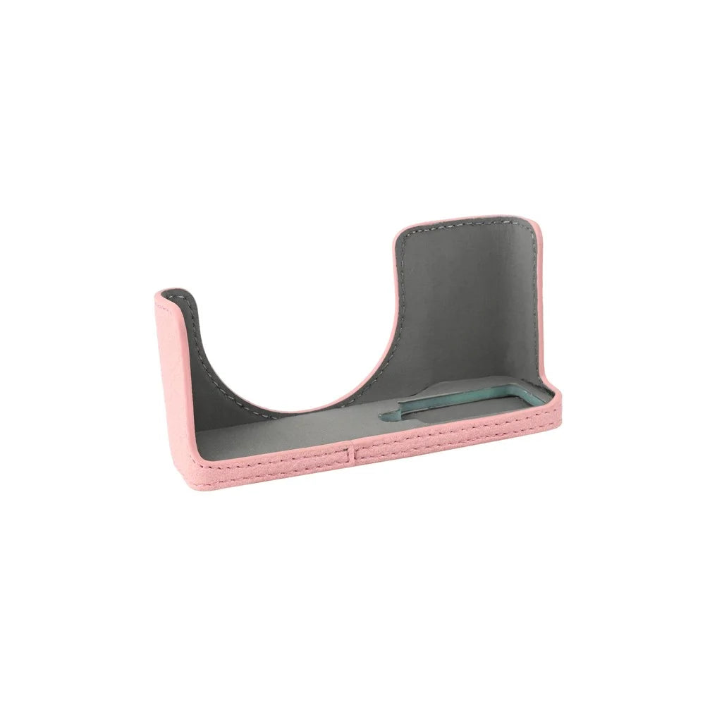 For Ricoh GR III / GR IV Litchi PU Leather Camera Base Protective Camera Case with Tripod Screw Hole and Battery Access - Pink - 4