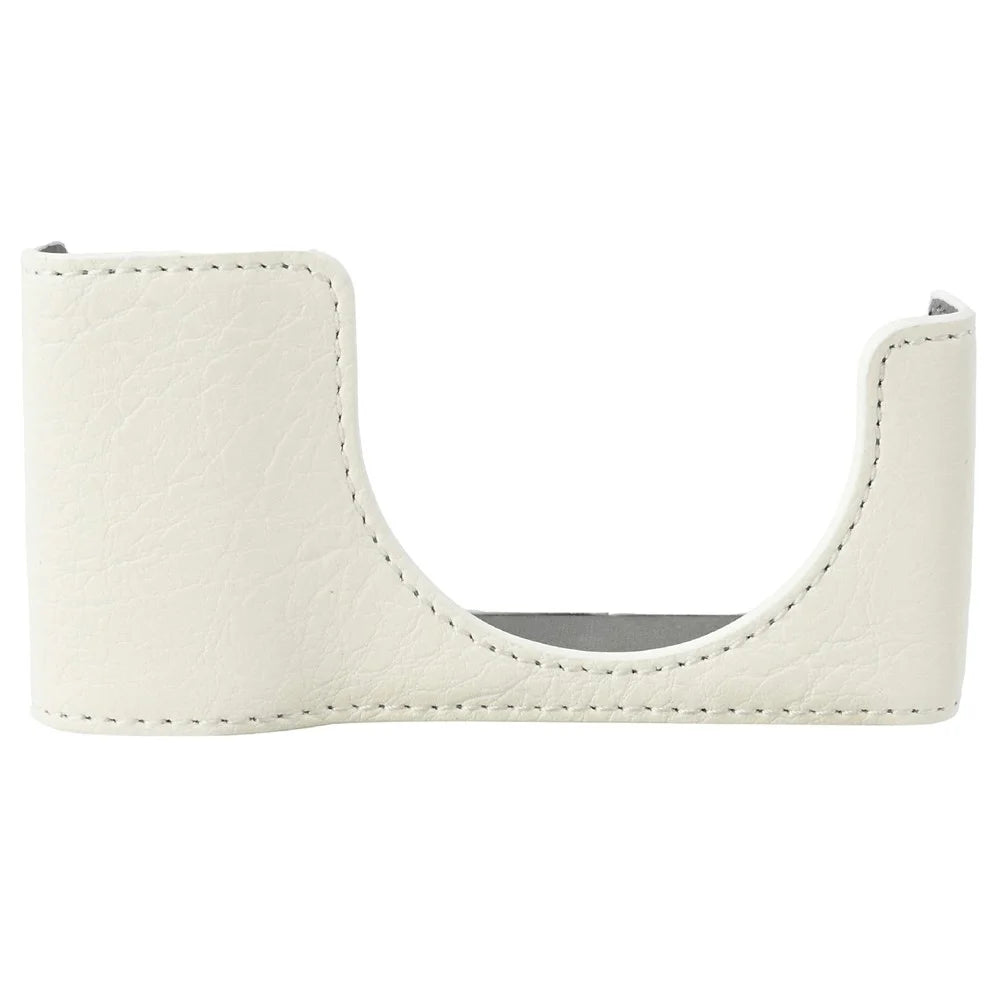 For Ricoh GR III / GR IV Litchi Camera Base Protective Camera Case with Shoulder Strap and Battery Access - White - 2