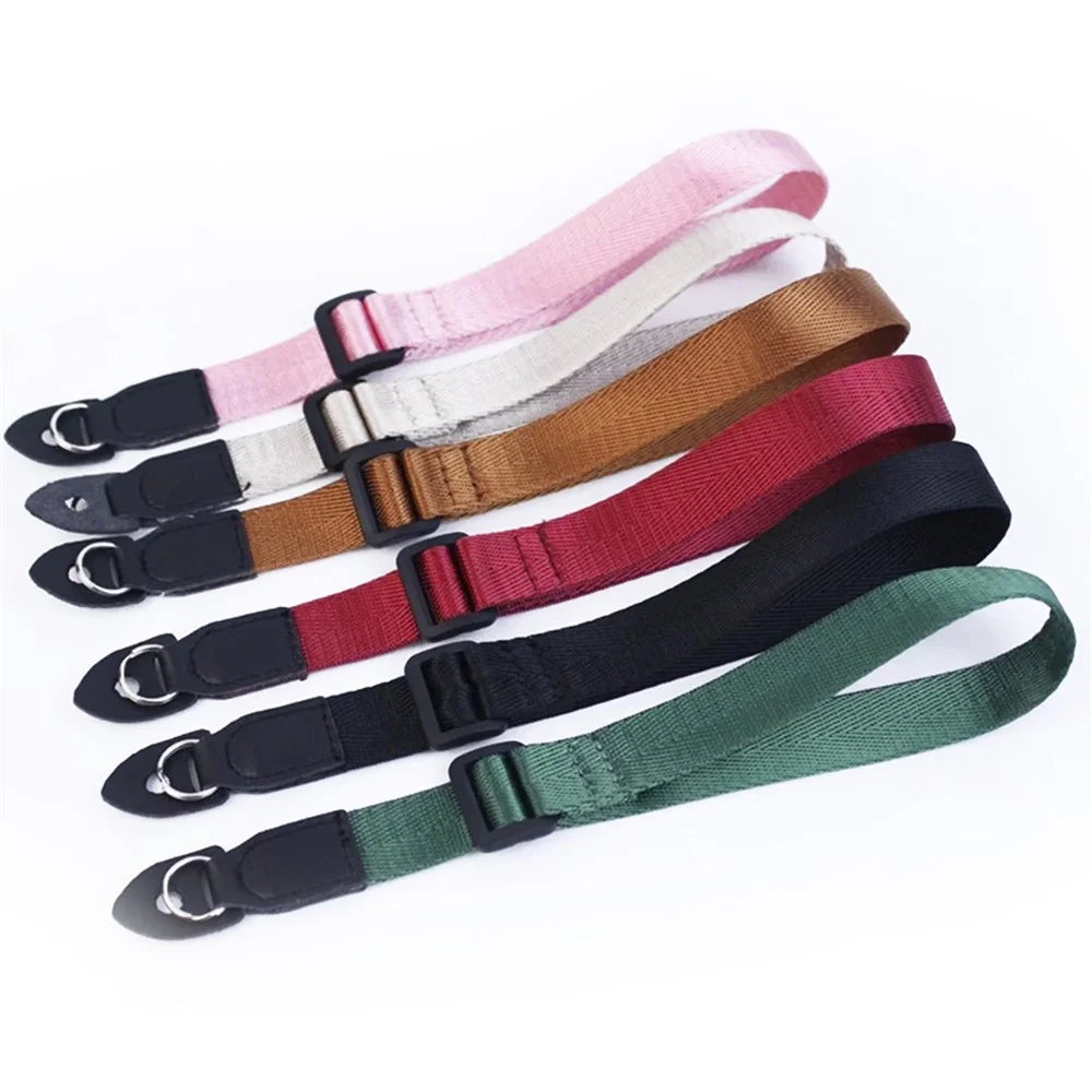 For DSLR Camera with Round Hole Connector Non-slip Adjustable Nylon Wrist Strap Hand Grip Rope - Green - 5