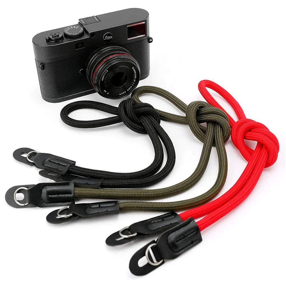 Neck Rope Shoulder Strap for Canon / Leica / Fuji / Panasonic DSLR Camera with Round Hole Connector - Green - 5