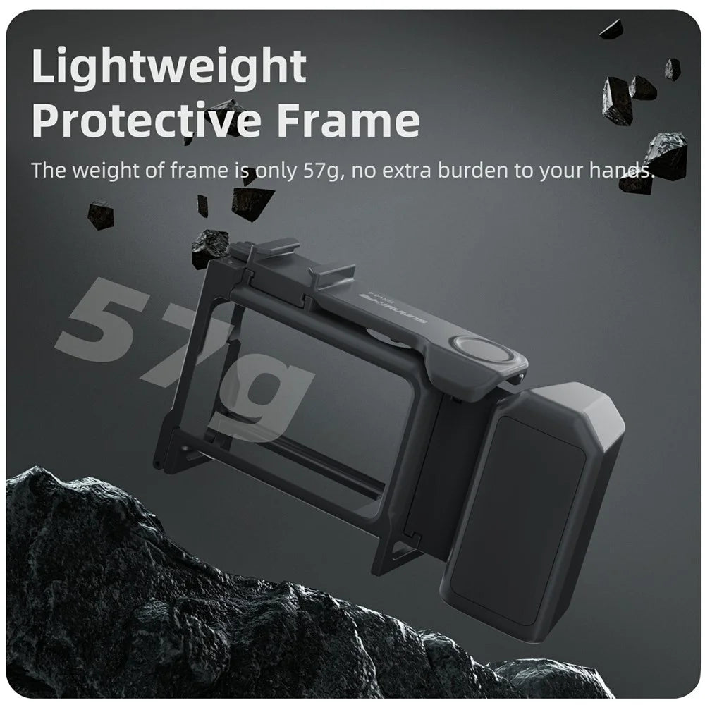SUNNYLIFE OA6-BK144 For DJI Osmo Action 6 Camera 2 in 1 Detachable Protective Frame Street Shooting Grip Kit - Black - 6