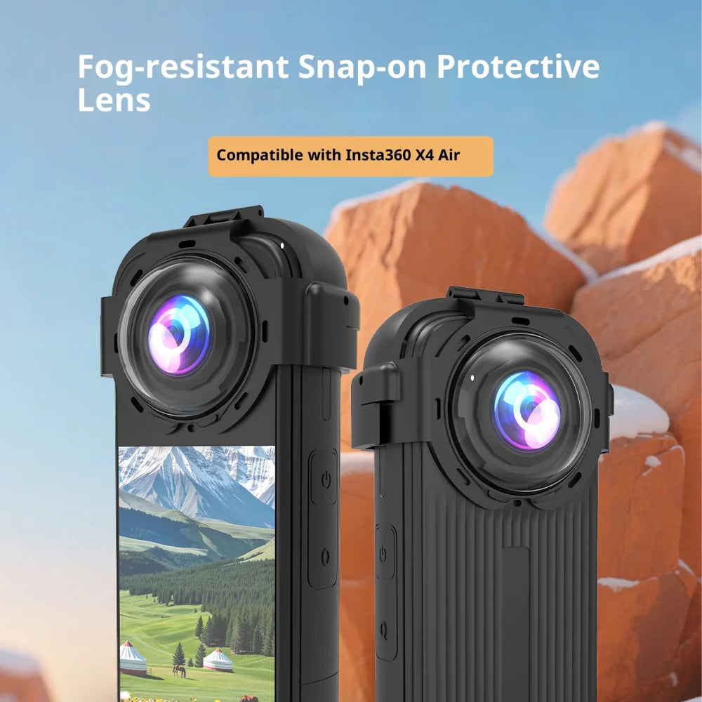 For Insta360 X4 Air Snap On Lens Guard Anti Fog Optical Tempered Glass Camera Lens Protector - 3