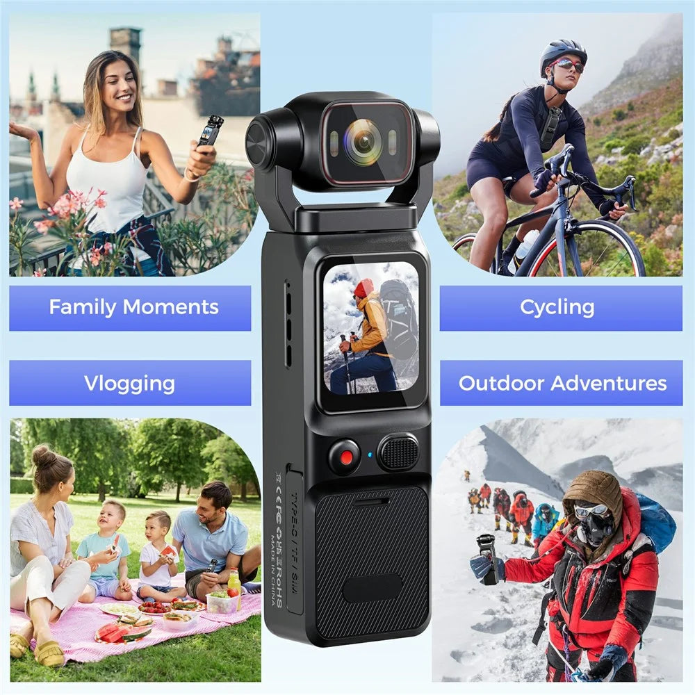 L18 1.69 Inch Touch Screen 4K Wireless Action Camera Gyroscope Stabilization Pocket Camera for Outdoor Recording - 7