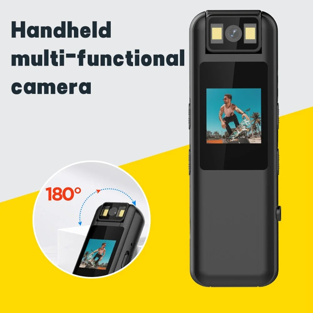 LK2315 Portable 1080P HD Sports DV Camera 180 Degree Rotatable Lens Night Vision Camcorder Handheld Bodycam - 2