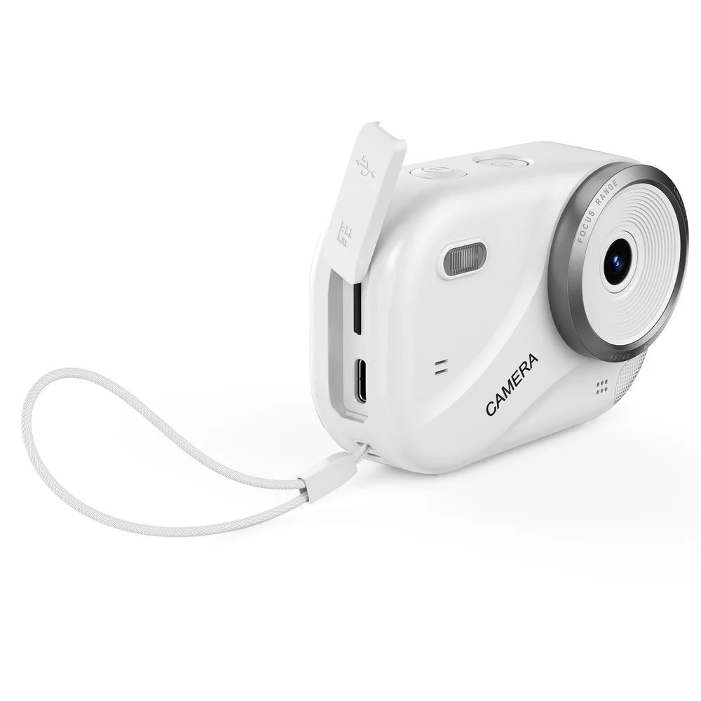 X1000 2.4 Inch Screen Mini Digital Camera for Beginner HD Video Recording CCD Support WiFi Transfer, with 32GB Card + Card Reader - White - 5