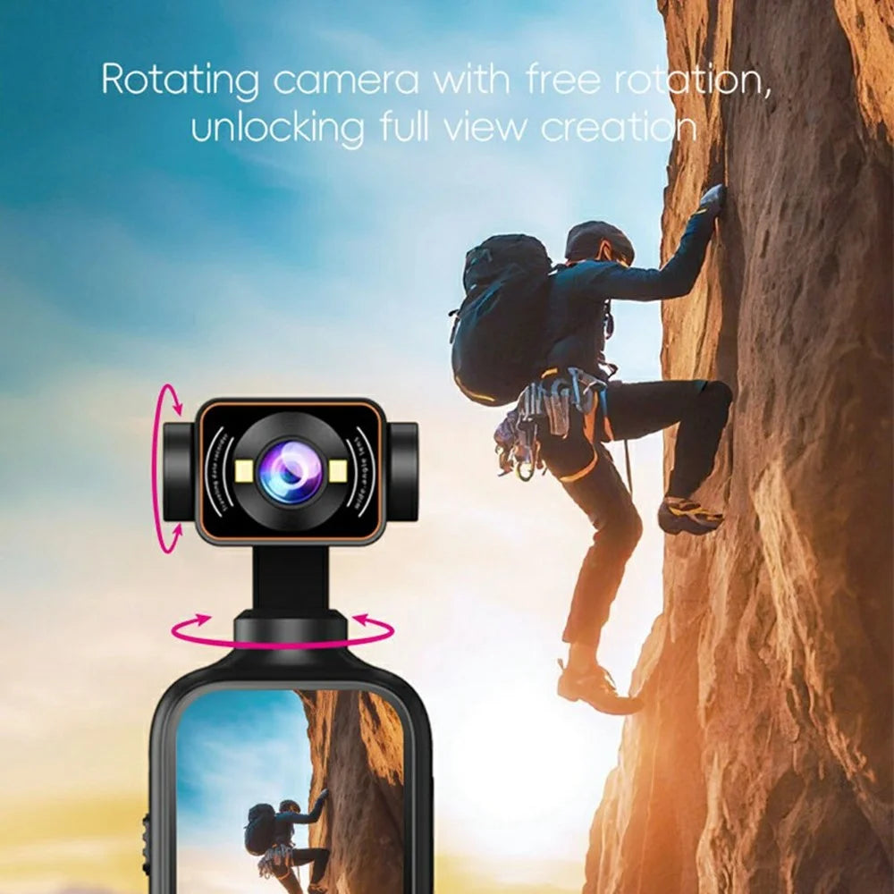 DV07 2.0 Inch Screen Pocket Action Camera 2K HD Rotating Lens Handheld Vlog Sports Camera with Built-in Fill Light - 3