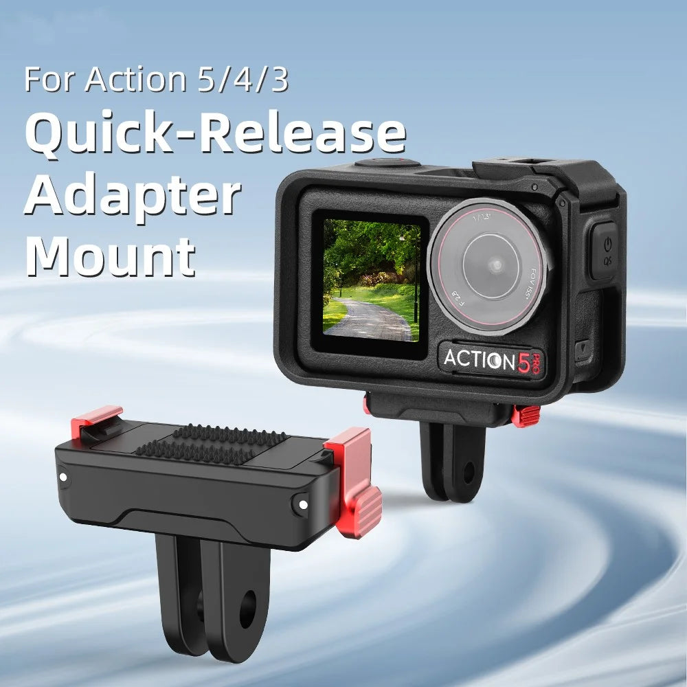 FLYMILE For DJI Osmo Action 5 Pro / 4 / 3 Magnetic Quick Release Base Mount Expansion Adapter - 6