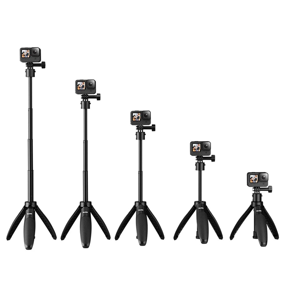TELESIN S1-MNP-02 Mini Selfie Stick Extendable Aluminum Pole Ergonomic Grip Camera Tripod Stand - 5