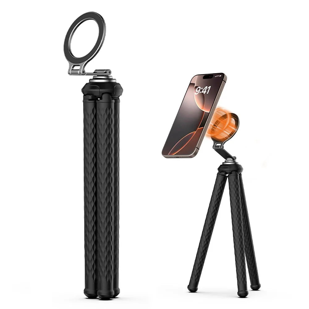FLYMILE Magnetic Holder Flexible Octopus Tripod with 1 / 4 Interface for Sports Camera / Mobile Phone - 1