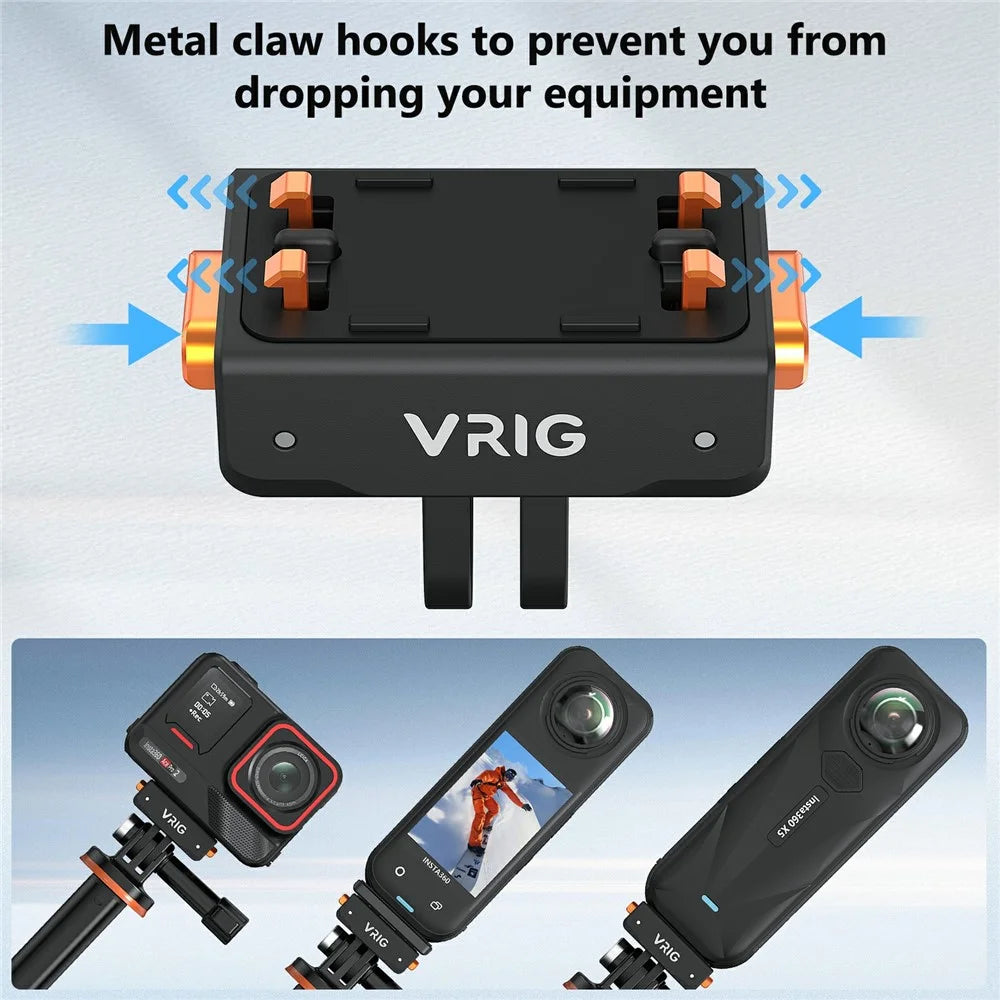 VRIG AC-41 Anti Shake Camera Adapter for Insta360 Ace Pro 2 / Ace Pro / Ace / X5 Compatible with GoPro Mount - 3