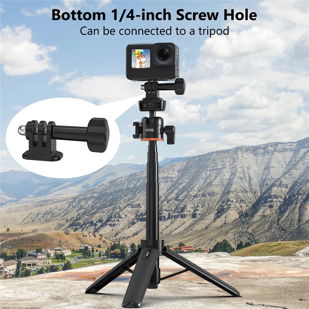 VRIG For GoPro Camera 1 / 4 Inch Adapter Universal 180 Degree Tilt Adjustment Mount Base - 3