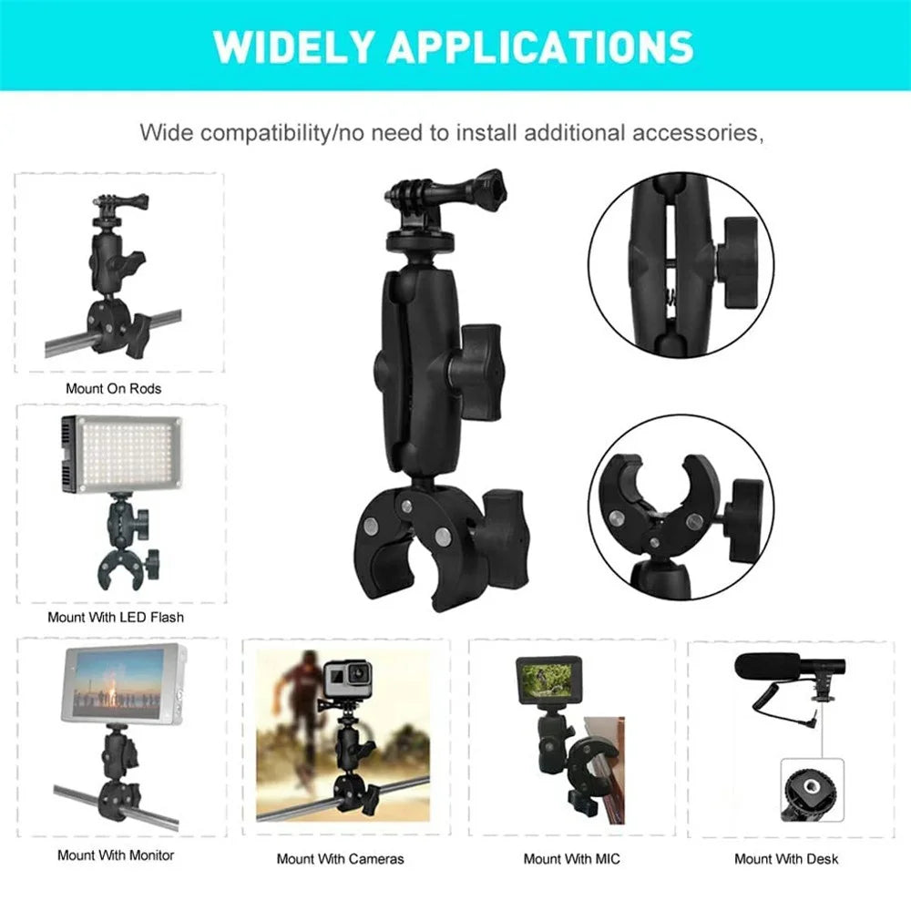 23Pcs / Set Motorcycle Accessory Bundle for Insta360 / DJI / GoPro Action Camera Mount Kit - 4
